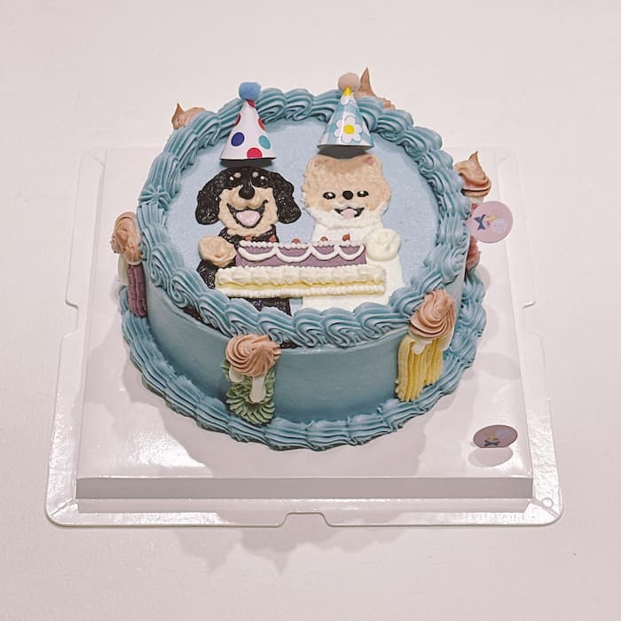 藍色蛋糕是要給狗狗貓咪吃的蛋糕
